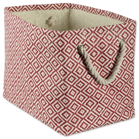 Rust Boxes - Design Imports Paper Bin Geo Diamond Rust Rectangle Large, 17