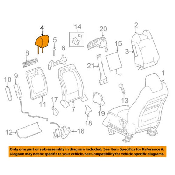 GM OEM Front Seat-Headrest Head Rest 25941704