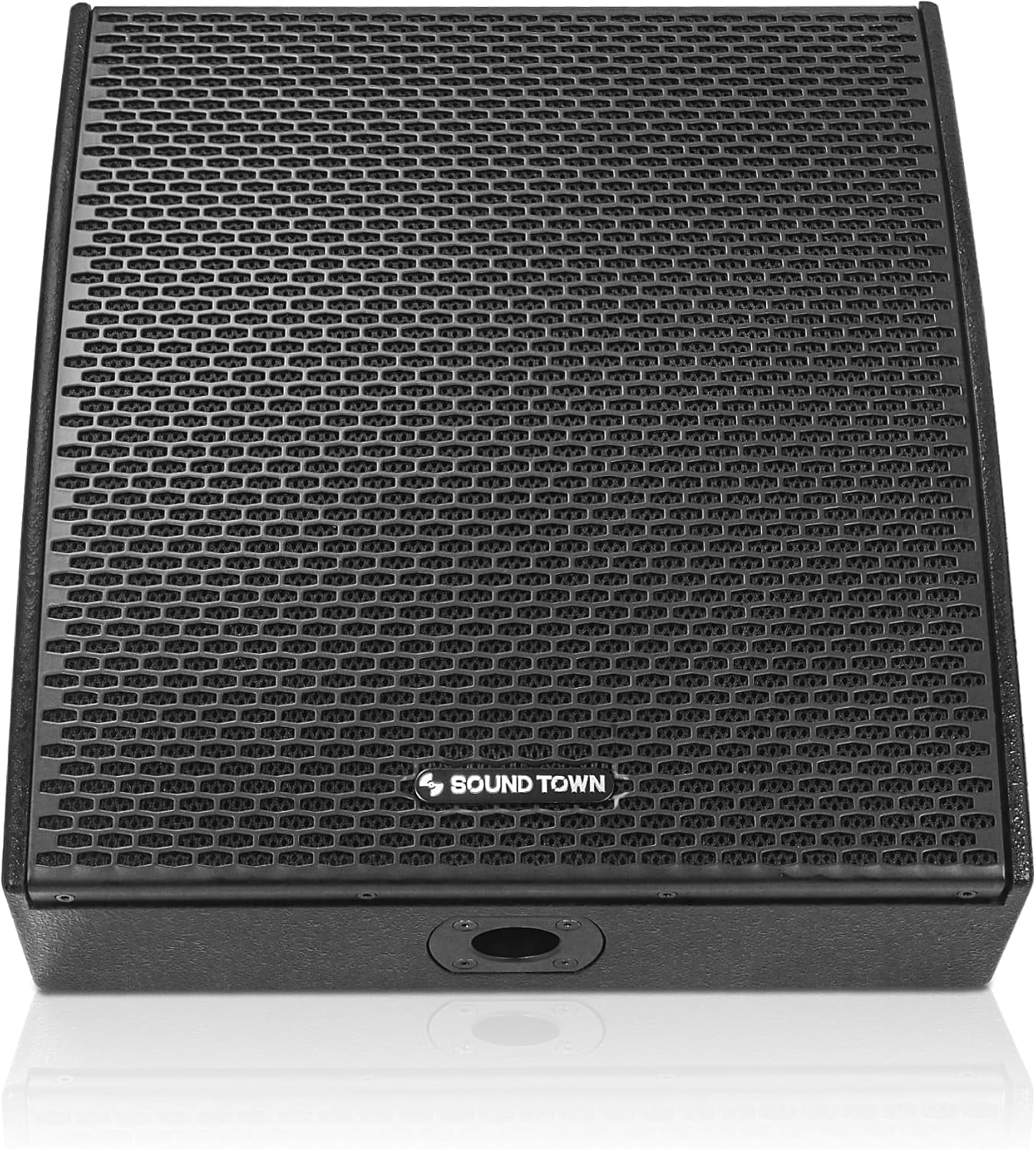Sound Town CARME Series 12" Multipurpose Powered Loudspeaker, with Coaxial Compression Driver, Class D amp., DSP, Birch Plywood for Live Sound, Karaoke, Bar, Church, Black (CARME-12MPW)