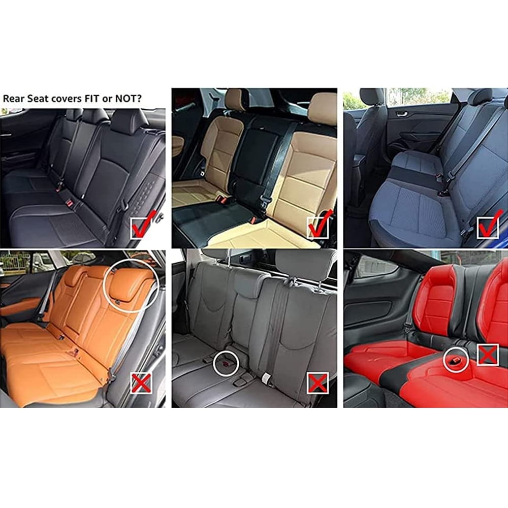 Maidao Full Set Leather Car Seat Covers Fit for Chevrolet Silverado 1500 2000-2021