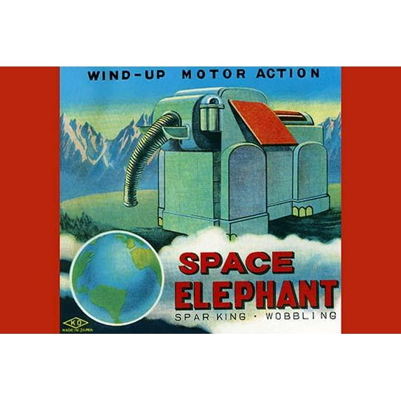 Space Elephant- Fine Art Canvas Print (20" x 30")