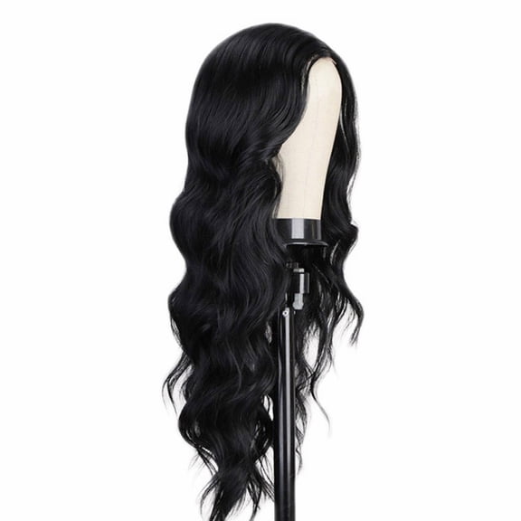 marioyuzhang Half Wigs for Black Women Human Hair Wig Bundles Women'S Wig Long Curly Hair Large African Fiber Headwear Glueless Closure Wefted Wigs