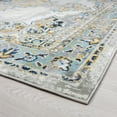thumbnail image 4 of Traditional 2x3 Area Rug (2' x 3') Medallion Cream, Blue Indoor Scatter Easy to Clean, 4 of 7