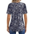 thumbnail image 4 of Fantaslook Blouses for Women Pleated Short Sleeve Tunic Tops Dressy Casual Summer Shirts, 4 of 8