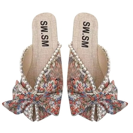 

VerPetridure Slippers for Women Slippers Women s Flat Shoes Ladies Beach Sandals Summer Non-Slip Causal Slippers