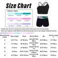 thumbnail image 5 of Lejafay Kids Girls Sports Swimming Workout Outfits Backless Tank Top Camisole Vest with Elastic Wide Leaf 12, 5 of 5