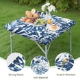 thumbnail image 4 of Colorful Tie Dye Pattern Square Fitted Tablecloth with Elastic Edge,Square Table Cover,Washable Elastic Table Cover for Home Kitchen Party Decor 36"x36", 4 of 6