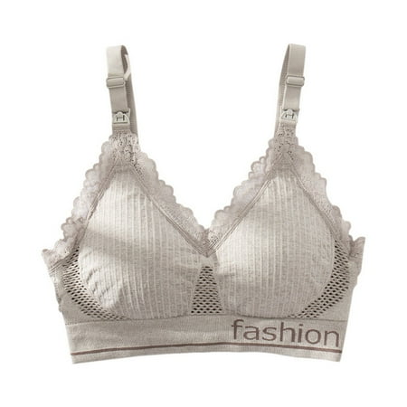 

Pretty Comy Women s Maternity Pregnancy Seamless Breastfeeding Bras Lace Trim Sleeping Nursing Bra