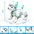 thumbnail image 4 of BEEPRINCESS RC Robot Dog, Electronic Pet Dog with Voice Control, Interactive and Stunt, White/Green, 4 of 7