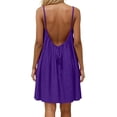 thumbnail image 5 of Hduncf Backless Cami Dress for Women Fashion Open Back House Lounge Loose Dresses Spaghetti Strap Summer Beach Flowy Sundress Purple XXXL, 5 of 7