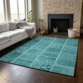 thumbnail image 6 of Addison Rugs Mayfield Washable Transitional Patchwork Turquoise Rectangle Rug, 5' x 7'6", 6 of 6