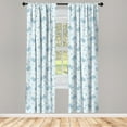 thumbnail image 3 of Ambesonne Cartoon Curtains, Teddy Bear Letters, Pair of 28"x95", Pale Blue Aqua, 3 of 5