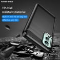 thumbnail image 3 of REQO Phone Case for OnePlus Nord 2 5G with Tempered Glass Screen Protector Cover and Slim Soft TPU Cell Accessories Protective One Plus On 1 Plus 1plus One+ 1+ Nord2 Women Men Carbon Fiber Black, 3 of 9