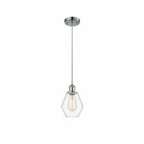516-1P-PC-G652-6-Innovations Lighting-Cindyrella - 1 Light Cord Hung Mini Pendant In Industrial Style-10 Inches Tall and 6 Inches Wide-Polished Chrome