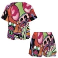 thumbnail image 3 of Invader Zim Summer Home Suit For Womens Short-Sleeved Pajama Set 2pcs Loungewear Soft Sleepwear T-Shirts Tee Shirt Top And Short Sleeping Pants, 3 of 8