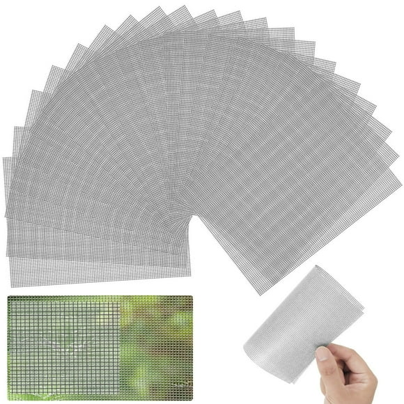20PCS Window Screen Repair Patch Kits 5 x 7 Inch Self Adhesive Screen Repair Tape Fiberglass Mesh Screens Patches Multipurpose Repair Patches for Windows Doors Tent Net