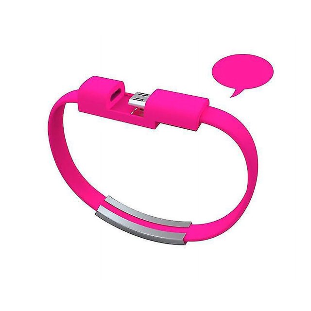 Cable de datos de carga rápida portátil Usb C para pulsera, cable de carga plano para teléfono para exteriores de 7 pulgadas (paquete de 2)