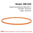 thumbnail image 2 of Uxcell 4 Packs Orange Sewing Machine Belts MB-540 Motor Drive V Belt 21.3" Outside Circumference, 2 of 6