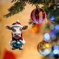 thumbnail image 1 of Fiudx Colgante de Cerdo Navideño, Diseño Plano de Acrílico, Adorno Festivo para Árbol, Decoración Llamativa, Opciones de Exhibición Versátiles, Decoración Navideña para El Hogar, Cuerda Dorada, Tamañ, 1 of 5