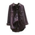 thumbnail image 1 of Timegard Womens Button down Shirts Long Sleeve Lapel Neck Blouse Fall Casual Comfy Jackets Solid Color, 1 of 3