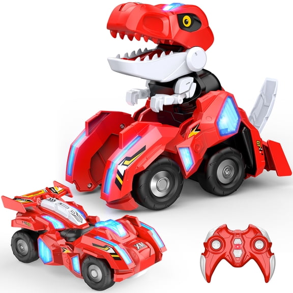 Dinosaur Transform RC Car for Kids, Dinosaur Toys for Kids 3-5, 3 4 5 6 7 8 Year Old Boys Gift, Remote Control Car for Boys Birthday Gift