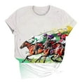 thumbnail image 5 of Blczomt Casual Womens Tops Short Sleeve Spring Summer Tees Loose Graphic Animal Print Plus Size Blouses for Women, 5 of 5
