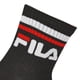 thumbnail image 3 of FILA Calcetines unisex, 6 Pares de Quarter - Calcetines cortos, Sport, Puño con Logo, uni Negro 39-42, 3 of 3