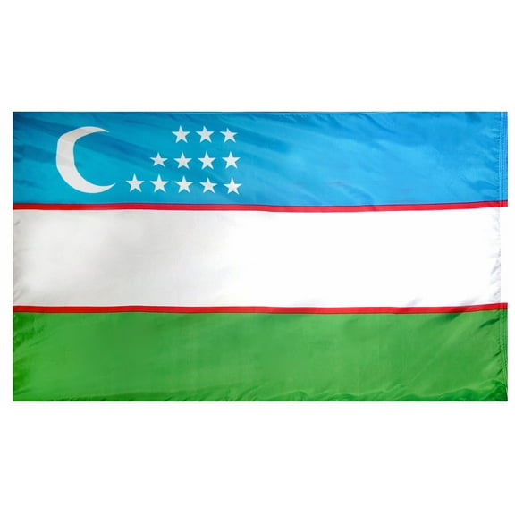 Uzbekistan - 2'X3' Nylon Flag