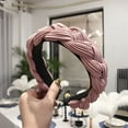 thumbnail image 4 of SPRING PARK Knotted Braid Headbands for Women Girls, Cross Knot Braid Hair Hoop Fashion Cross Knot Hair Bands with Solid Colors, 4 of 7