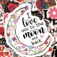 thumbnail image 4 of Pegatinas de amor 50 piezas Te amo corazón Graffiti pegatinas Valent, 4 of 5
