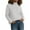 White, variant on Arlun Womens Turtleneck Oversized Sweaters Knit Drop Shoulder Long Sleeve Pullovers Loose Fit Comfortable Solid Color Basic Sweater Tops White XL