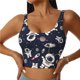 thumbnail image 1 of Fotbe Cartoon Spaceship Sujetador Deportivo Largo sin Aros para Mujer con Almohadillas y Soporte Medio, Transpirable y Absorbente, Camiseta Tipo Chaleco o Tank Top-X-Large, 1 of 8