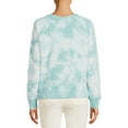 thumbnail image 2 of Time & Tru Women's Fashion Tie-Dye Raglan Sweatshirt, 2 of 5