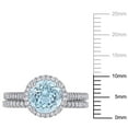 thumbnail image 2 of Everly Women's Aquamarine 14k White Gold Ring, 2 of 8