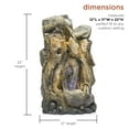 thumbnail image 3 of Alpine Corporation Rain Forest Waterfall Tree Trunk Fountain with LED Lights, 22 Inch Tall, 3 of 12