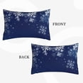 thumbnail image 2 of Uemuo Christmas Blue Print Throw Pillow Case – Cozy & Soft Cushion Cover, Hypoallergenic Pillow Case for Sleeping, Perfect for Women with Envelope Closure-14"x20", 2 of 6
