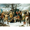 thumbnail image 2 of Charles-Jacques Lebel 14x12 Gold Ornate Wood Frame and Double Matted Museum Art Print Titled - Marshal Turenne Sleeper, the Day Before the Battle of Turckheim, 2 of 4