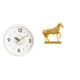 thumbnail image 1 of Reloj de pared,Reloj de pared decorativo,moderno y elegante.,Reloj de pared redondo silencioso y sin tictac,regalo,Estatuas de caballos,Estatuas de caballos Figura de caballo Figura de caballo, 1 of 8