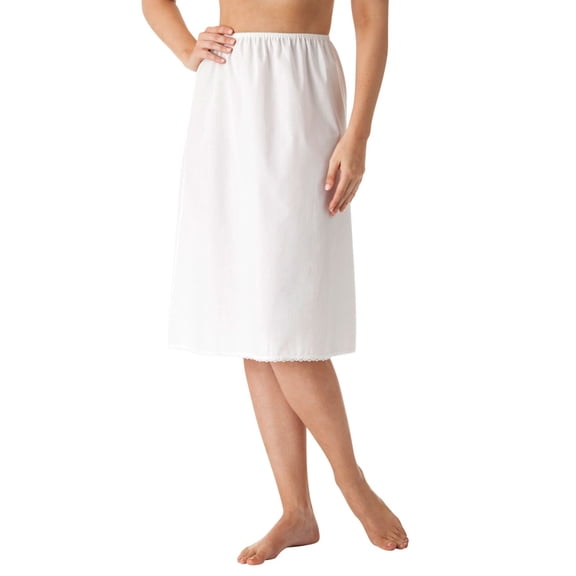 Shadowline Velrose Cotton Skirt Slip - 1090 (White, XS)