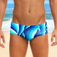 thumbnail image 2 of kamemir Men's Speedo Mens Summer Stretch Swimming Briefs 3D Printed Elastic Band(Dark Blue,XL), 2 of 5