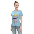 thumbnail image 4 of T-Shirt Basique à Manches Courtes pour Femmes Sailor Moon Édition Q Tsukiha, 4 of 6