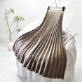 thumbnail image 2 of Looks Thin Pleated Skirt 2023 New High Waist A-line Skirt Mid-length Big Size Plaid Skirt Long Pleated Skirt Length 75-90cm, 2 of 6
