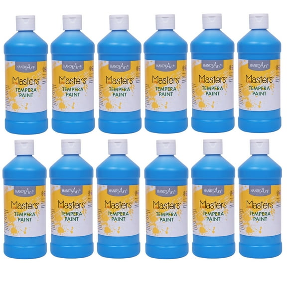 Little Masters® Tempera Paint Pint, Light Blue, Pack of 12