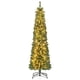 thumbnail image 1 of Costway Árbol de Navidad tipo lápiz de 180 cm con 392 puntas de ramas de alambre con memoria 140 luces LED para el hogar, 1 of 5