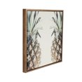 thumbnail image 2 of Kate and Laurel Sylvie Symmetrical Pineapple Framed Canvas Wall Art by F2 Images, 24x24 Gold, 2 of 4