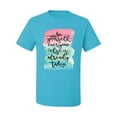 thumbnail image 2 of Be Yourself Everyone Else Is Taken Artistic Watercolor Pop Culture Men's Graphic T-Shirt, Light Turquoise, 2XL, 2 of 3