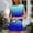 Blue, variant on BLTIBY Womens 2 Piece Sets Gradient Summer Outfits Crew Neck Sleeveless Tank Top and Shorts Athletic Matching Outfits with Pockets Red S