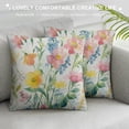 thumbnail image 3 of ONETECH Spring Summer Wildflower Pillow Cover , Watercolor Botanical Design, Fresh Garden Aesthetic, Decorative Floral Cushion Case for Home and Living Spaces, 3 of 5