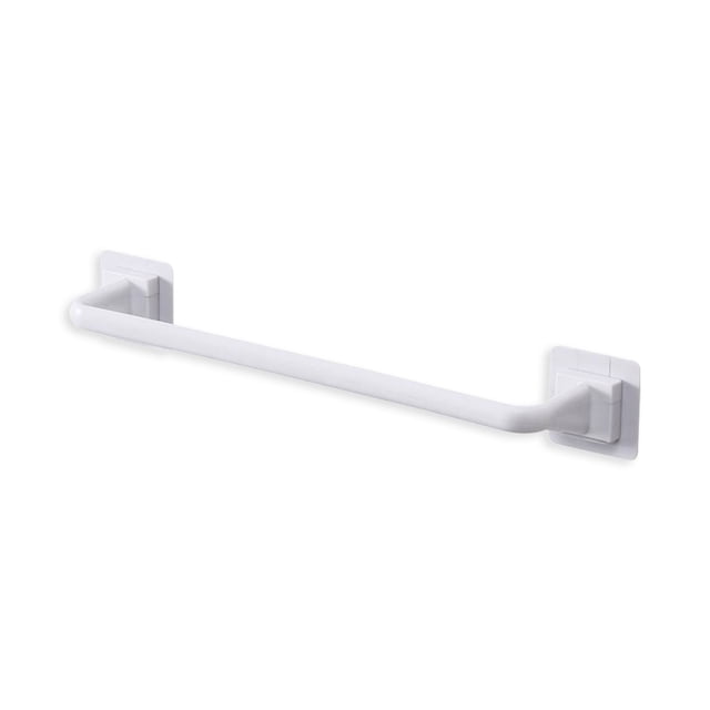 Cateissary Barra de toalla individual, estante de pared para baño, barra para bata, estante autoadhesivo, soporte de inodoro reutilizable sin Juegos de accesorios de baño Blanco 24.5 cm Cateissary JJ16712-02