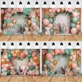 thumbnail image 3 of 210X150cm Children's Forest Animal Birthday Background Cloth Party Balloon Photography Background Cloth Party Decor, D, 3 of 5